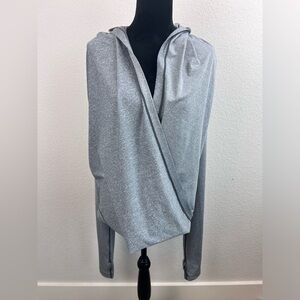 ZYIA Active Haze Yoga Shawl Wrap Hooded Long Sleeve Top size medium